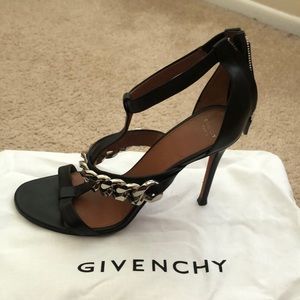 Givenchy black leather sandals